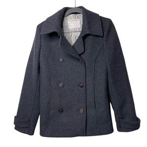 Brooks Brothers Black Fleece grey wool women peacoat sz BB1 XS